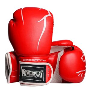 Рукавиці боксерські PowerPlay PP 3018, Red 12 унцій