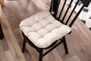 Подушка на стілець кругла Ardesto Oliver ART-03-OB 40 см бежева