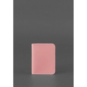 Жіноча шкіряна обкладинка для ID-паспорта і водійських прав 4.0 Рожева