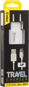 Сетевое зарядное устройство INKAX CD-08 Travel charger + Lightning cable 1USB 1A White