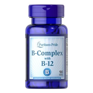 Вітаміни та мінерали Puritan's Pride B-Complex with B-12, 90 таблеток