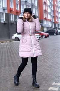 Куртка жіноча зимова пудрова П597