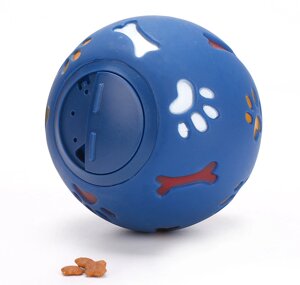 Іграшка-годівниця для тварин М'ячик 11090 7.5 см синя