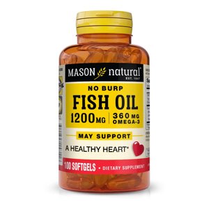 Жирні кислоти Mason Natural Fish Oil 1200 mg Omega-3 360 mg, 100 капсул