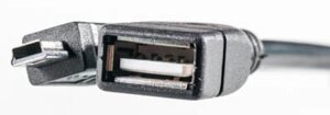 Кабель PowerPlant OTG USB 2.0 AF - Mini, 0.1м