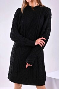 Жіночий светр туніка чорний код П565