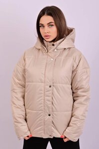 Куртка жіноча демісезонна бежева код П629
