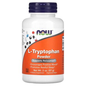 Амінокислота NOW L-Tryptophan Powder, 57 грам