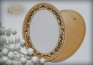 Рамка овальна з натягнутою канвою 12*16/8*12 ТМ Embroidery Craft ROd-008
