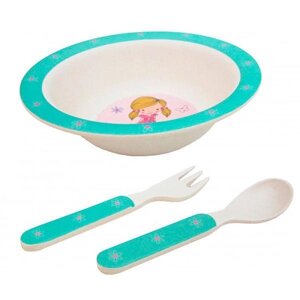 Дитячий набір посуду Fissman Їжачок PT-8345-3 3 предмета рожевий