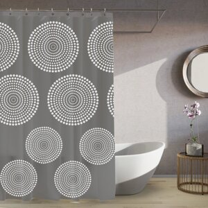 Тканинна штора для ванної кімнати STELLA з кільцями. Розмір 180*180