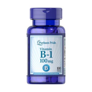 Вітаміни та мінерали Puritan's Pride Vitamin B-1 100 mg, 100 таблеток