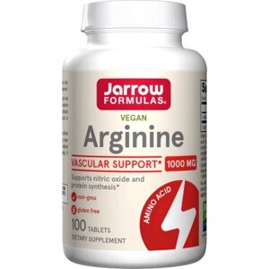 Амінокислота Jarrow Formulas Arginine 1000 mg, 100 таблеток
