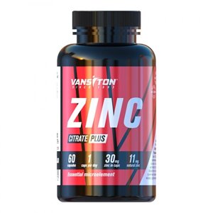 Вітаміни та мінерали Vansiton Zinc Citrate Plus, 60 капсул