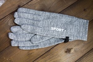 Жіночі рукавички світло сірі Sport