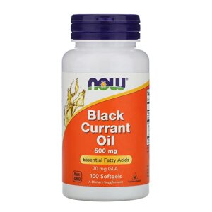Жирні кислоти NOW Black Currant Oil 500 mg, 100 капсул