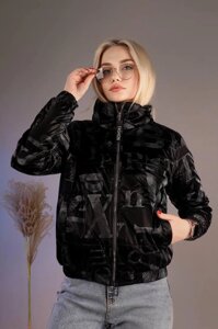 Куртка жіноча демісезонна чорна код П803 48