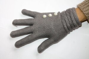 В'язані рукавички темно-сірі