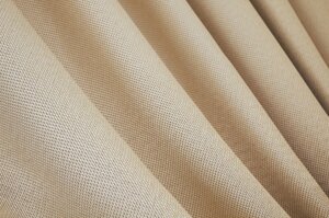 Шторна тканина, льон-блекаут з фактурою "Льон мішковина". Висота 2,7 м. Колір бежевий. Код 1162ш