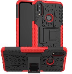 Чехол-накладка TOTO Dazzle Kickstand 2 in 1 Case Samsung Galaxy A10s Red