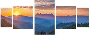Модульна картина-обігрівач Небесні гори (1000 Вт Тепла) на полотні, електрична (220 Вольт) інфрачервона