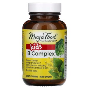 Вітаміни та мінерали MegaFood Kids B Complex, 30 таблеток