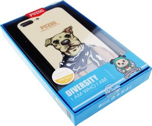 Чехол-накладка PUZOO Artdog Phone iPhone 7 Plus/8 Plus Brown Aboo