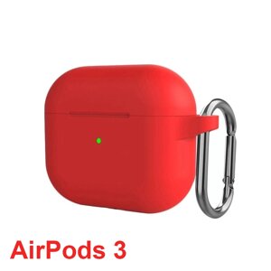 Чохол силіконовий HOCO для Apple AirPods 3 з карабіном Чохол для навушників Синій