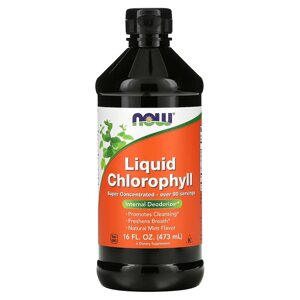 Натуральна добавка NOW Liquid Chlorophyll, 473 мл