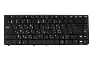 Клавiатура для ноутбука ASUS A42, K42, N82 чoрний, чoрний фрейм