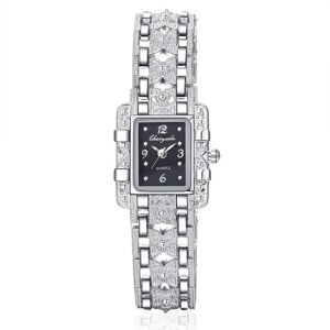 Жіночій наручний годинник з сріблястим браслетом код 422