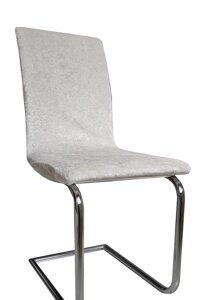 Чохол на стілець універсальний Велюр Туреччина 50638 світло-сірий