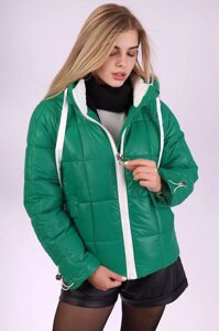 Куртка жіноча зимова зелена код П802 46
