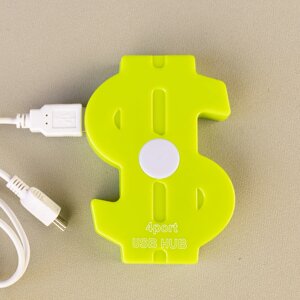 Хаб USB Долар розгалужувач (зелений)