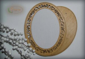 Рамка овальна з натягнутою канвою 24*31/23*16 ТМ Embroidery Craft ROd-001