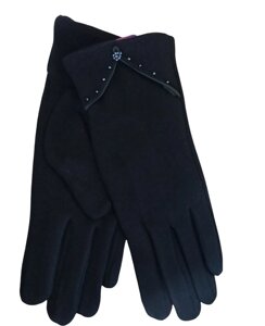 Жіночі стрейчеві рукавички Чорні ВЕЛИКІ