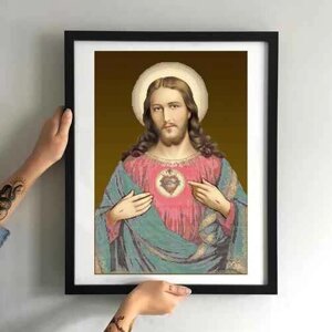 Заготовка для вишивки ТМ Золота Підкова Найсвятіше Серце Ісуса ЗПО-014