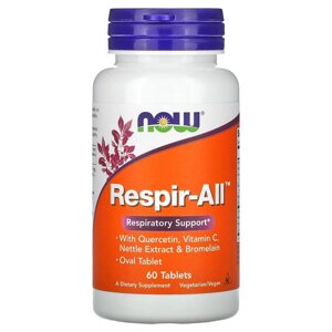 Вітаміни та мінерали NOW Respir-All, 60 таблеток