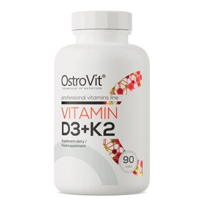Вітаміни та мінерали OstroVit Vitamin D3+K2, 90 таблеток