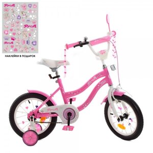 Велосипед дитячий Profi Star Y1491 14 дюймів рожевий