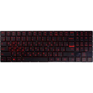 Клавiатура для ноутбука LENOVO Legion Y520, R720 чорний, пiдсвiчування