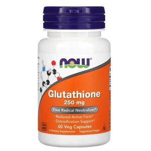Амінокислота NOW Glutathione 250 mg, 60 вегакапсул