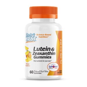 Натуральна добавка Doctor's Best Lutein and Zeaxanthin, 60 жувальних таблеток Манго