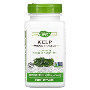 Вітаміни та мінерали Nature's Way Kelp, 180 вегакапсул