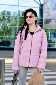 Жіноча куртка рожева демісезонна код П323