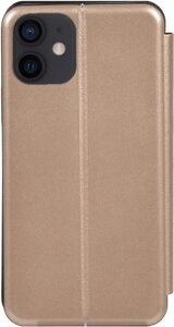 Чехол-накладка TOTO Book Rounded Leather Case Apple iPhone 12 Mini Gold