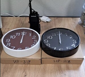 Декоративний годинник на стіну Trend 19.5 см годинник для кухні настінний Чорний