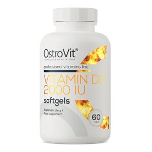 Вітаміни та мінерали OstroVit Vitamin D 2000 IU, 60 капсул