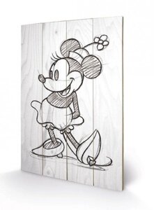 Постер дерев'яний "Minnie Mouse" 40 х 59 см