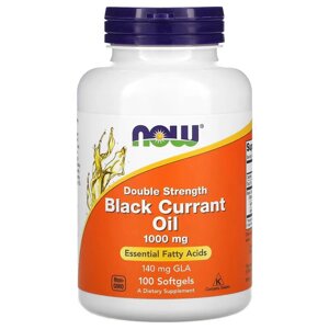 Жирні кислоти NOW Black Currant Oil 1000 mg, 100 капсул